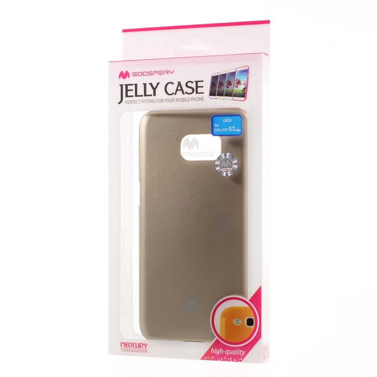MERCURY GOOSPERY Flash Powder TPU Gel Case for Samsung Galaxy S7 edge - Champagne-6