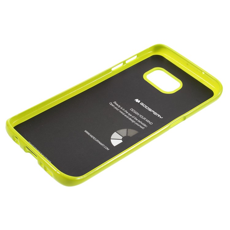 MERCURY GOOSPERY Flash Powder TPU Cover Case for Samsung Galaxy S7 edge - Green-3