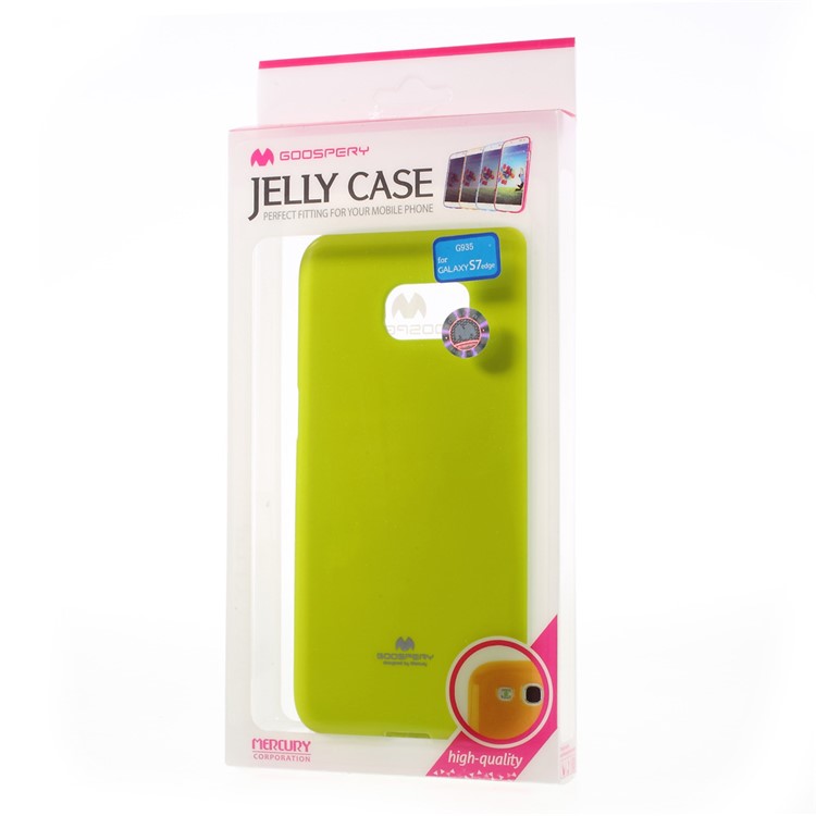 MERCURY GOOSPERY Flash Powder TPU Cover Case for Samsung Galaxy S7 edge - Green-6