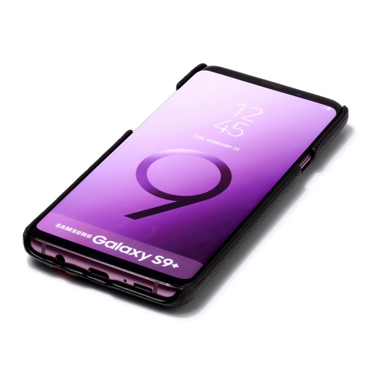 Contrast Color PU Leather Coated PC Mobile Phone Casing for Samsung Galaxy S9 Plus SM-G965 - Black-6