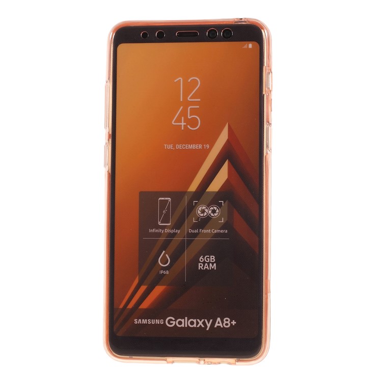 Two Pieces Front + Back TPU Cover Case for Samsung Galaxy A8+ (2018) - Rose Gold-4
