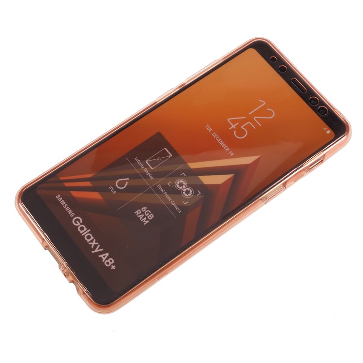Two Pieces Front + Back TPU Cover Case for Samsung Galaxy A8+ (2018) - Rose Gold-5