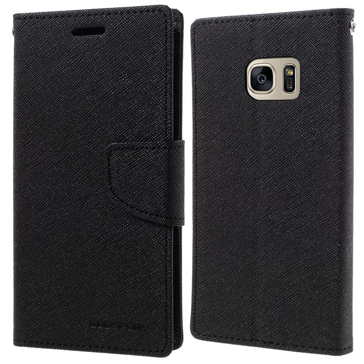 MERCURY GOOSPERY Wallet Leather Case for Samsung Galaxy S7 - Black-1