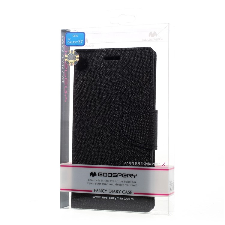 MERCURY GOOSPERY Wallet Leather Case for Samsung Galaxy S7 - Black-10