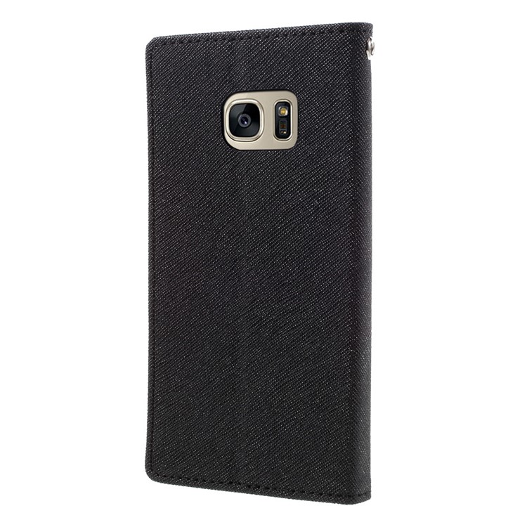 MERCURY GOOSPERY Wallet Leather Case for Samsung Galaxy S7 - Black-2