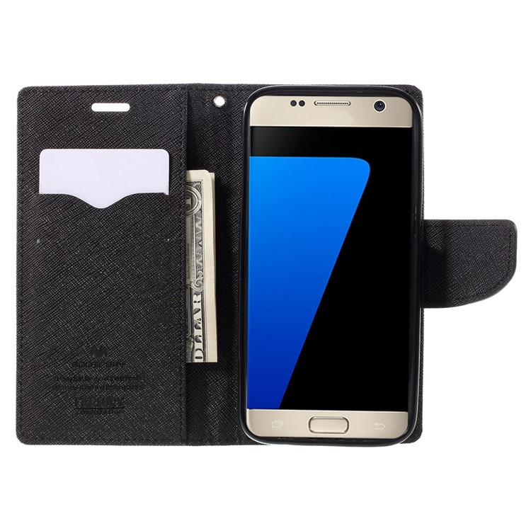 MERCURY GOOSPERY Wallet Leather Case for Samsung Galaxy S7 - Black-6