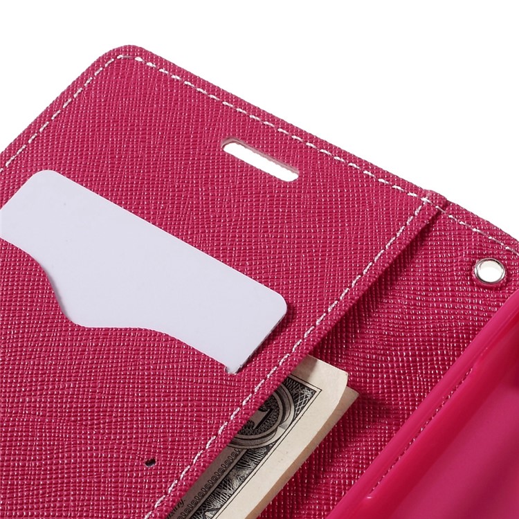 MERCURY GOOSPERY Geldbörse Leder Shell für Samsung Galaxy S7-rosarot-9