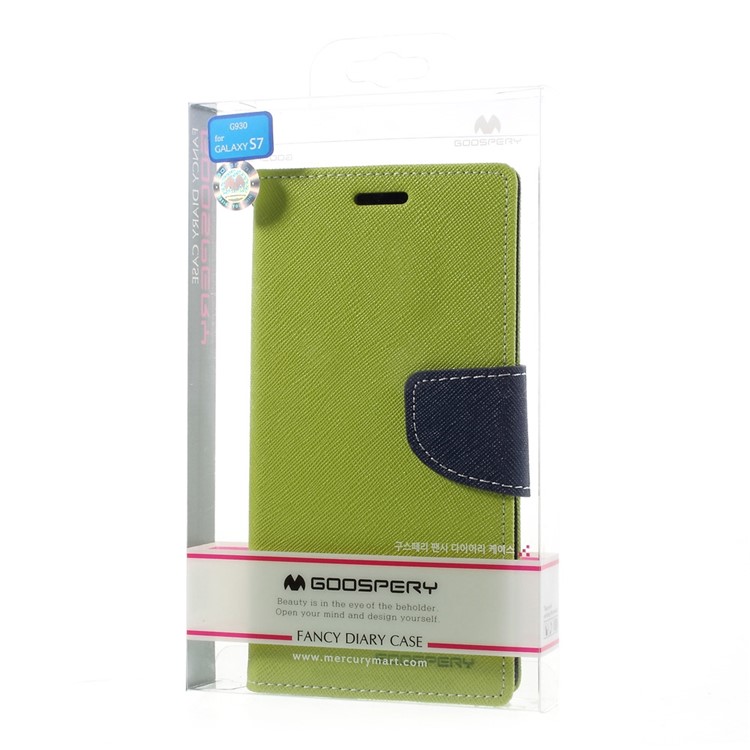 MERCURY GOOSPERY Wallet Leather Case for Samsung Galaxy S7 - Green-10