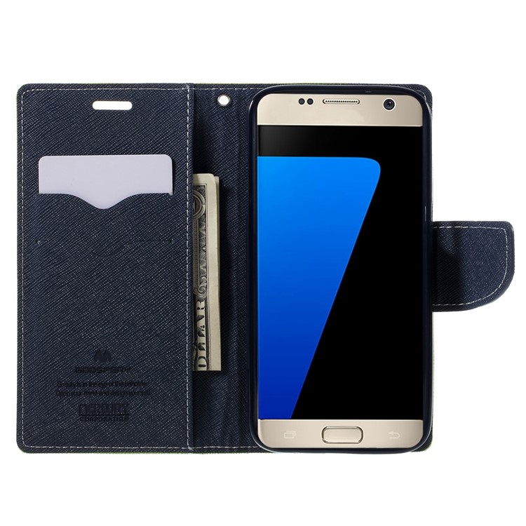 MERCURY GOOSPERY Wallet Leather Case for Samsung Galaxy S7 - Green-6