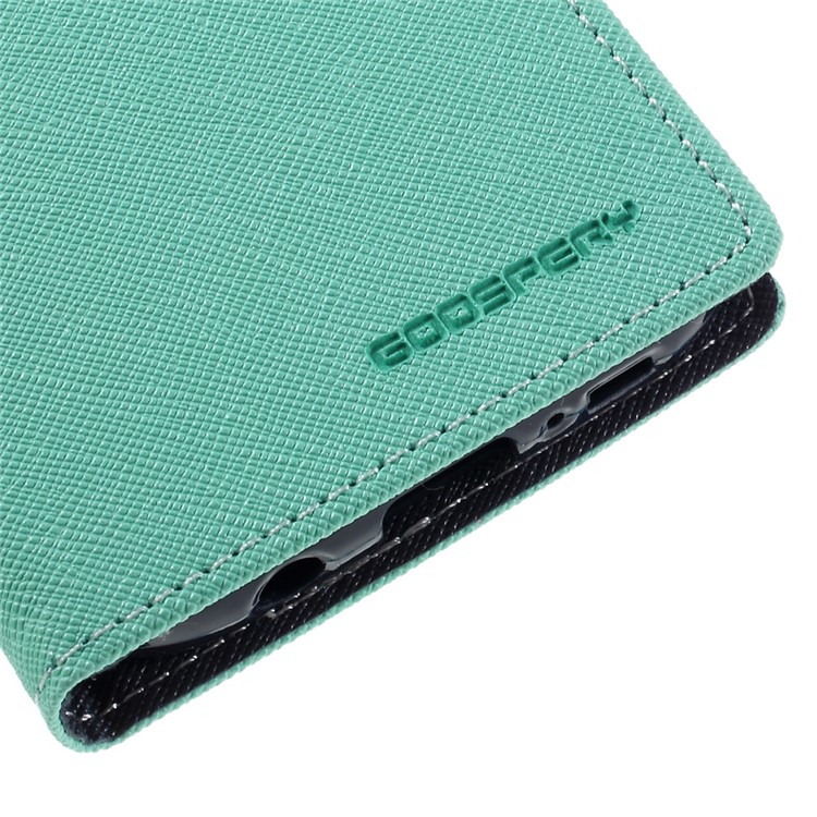 MERCURY GOOSPERY Leather Phone Case for Samsung Galaxy S7 - Cyan-8