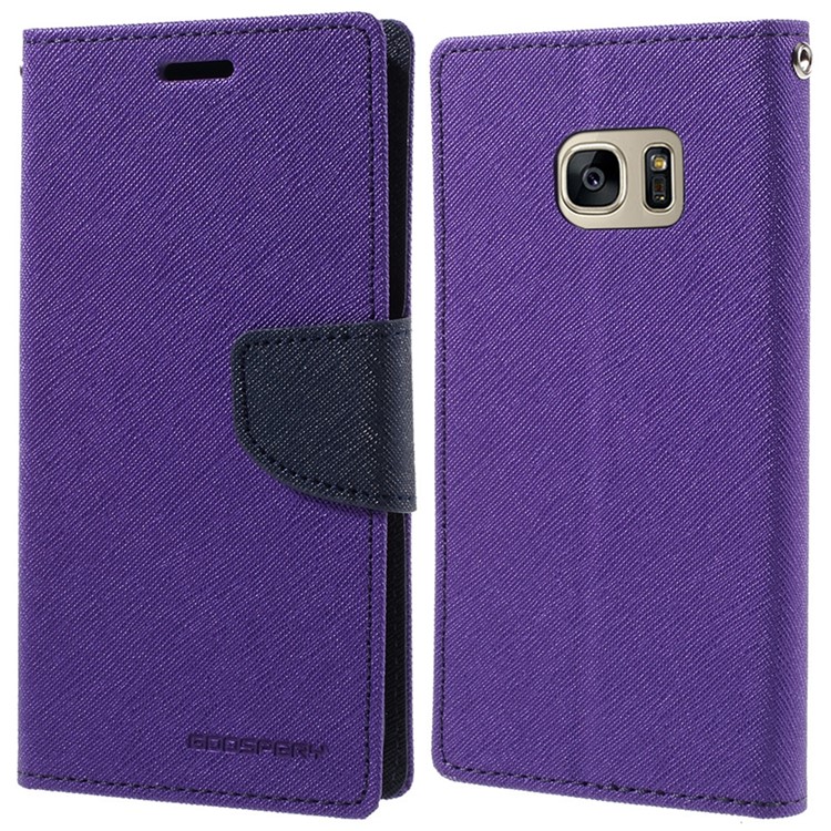 MERCURY GOOSPERY Flip PU Leather Case for Samsung Galaxy S7 - Purple-1