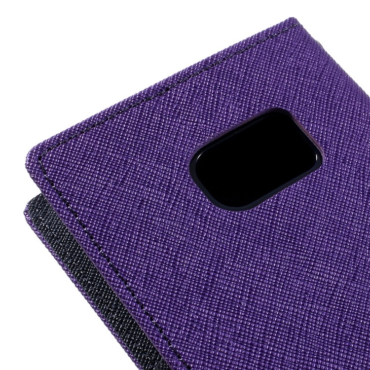 MERCURY GOOSPERY Flip PU Leather Case for Samsung Galaxy S7 - Purple-9