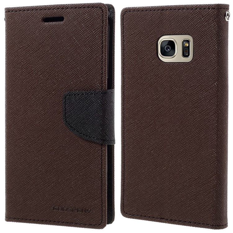 MERCURY GOOSPERY Leather Case Protector for Samsung Galaxy S7 - Brown-1