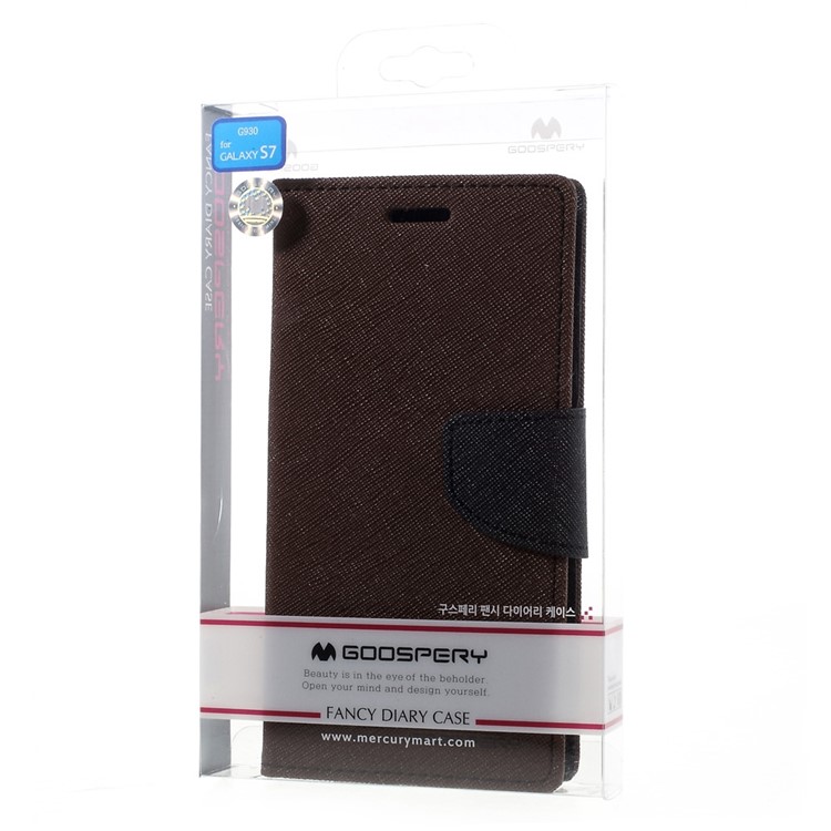 MERCURY GOOSPERY Leather Case Protector for Samsung Galaxy S7 - Brown-10