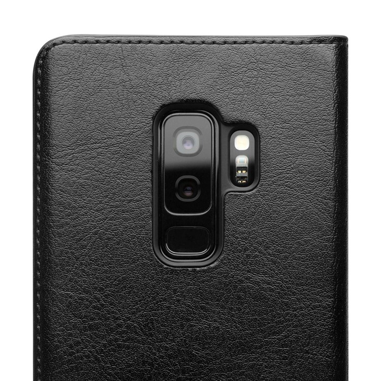 QIALINO Genuine Cowhide Leather Case for Samsung Galaxy S9 Plus G965 - Black-3