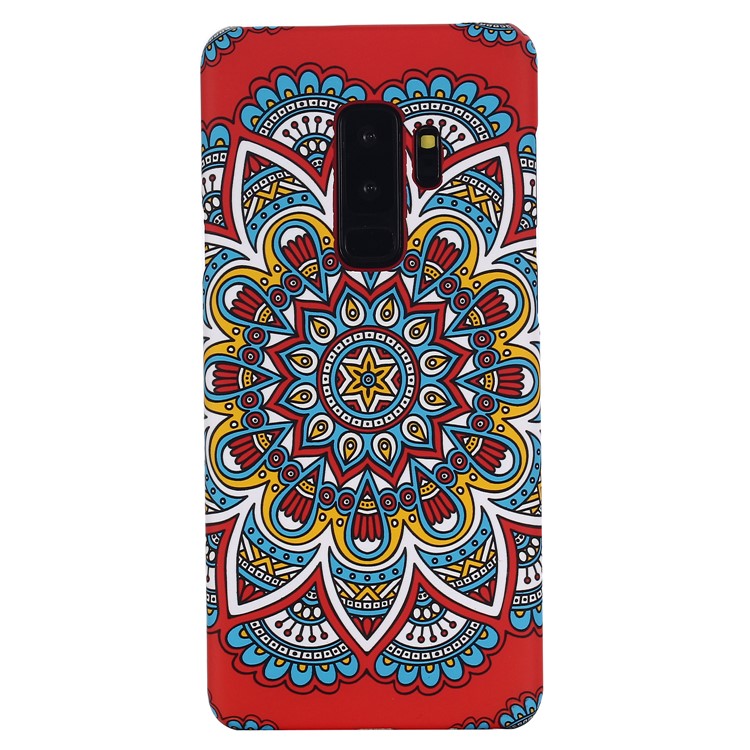 Ethnic Style Embossment Luminous Matte TPU Phone Casing for Samsung Galaxy S9 Plus SM-G965 - Style 4-1