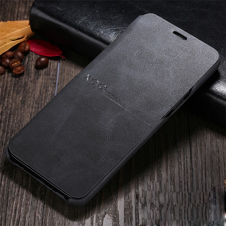 X-LEVEL Stand Leather Phone Protection Flip Case for Samsung Galaxy S9 G960 - Black-1