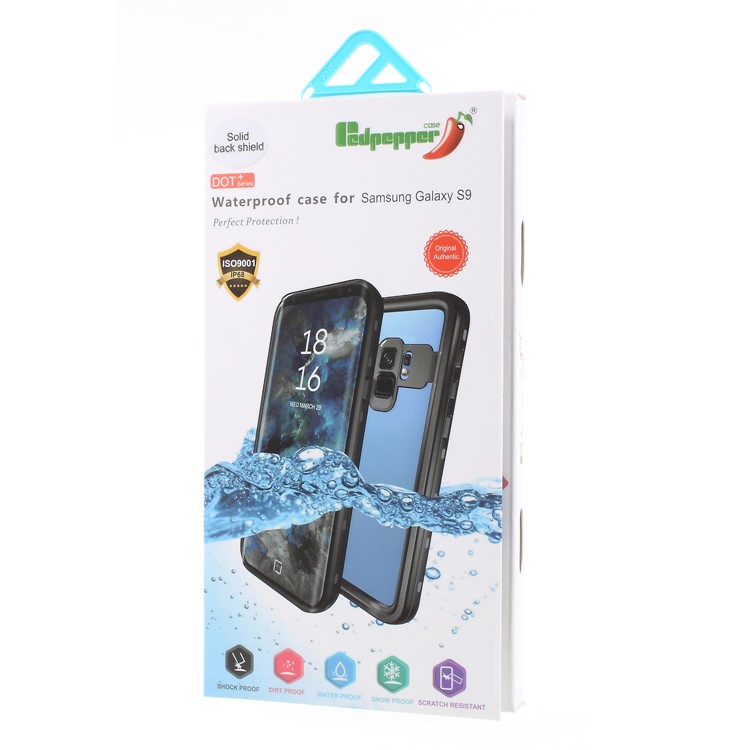 REDPEPPER Dustproof Snowproof Waterproof TPU + PC Case with Kickstand for Samsung Galaxy S9 SM-G960 - Red-11