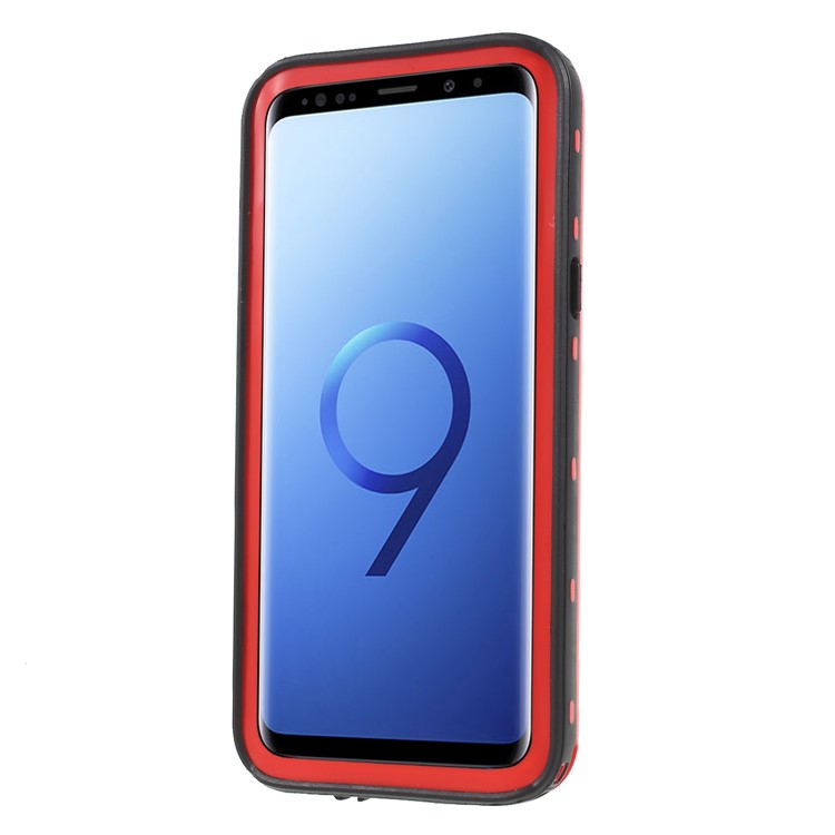 REDPEPPER Dustproof Snowproof Waterproof TPU + PC Case with Kickstand for Samsung Galaxy S9 SM-G960 - Red-2