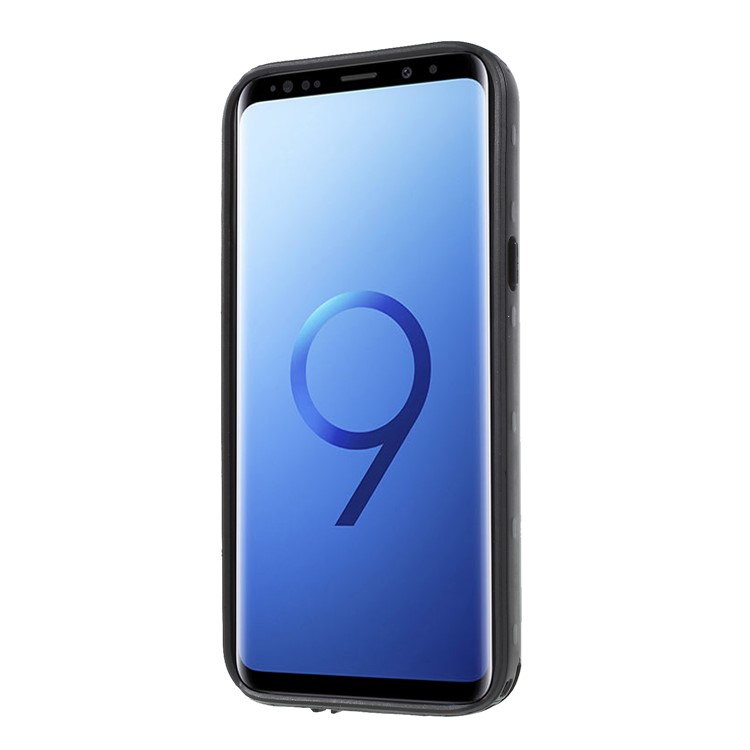 REDPEPPER Dustproof Snowproof Waterproof TPU + PC Cover with Kickstand for Samsung Galaxy S9 SM-G960 - Black-2