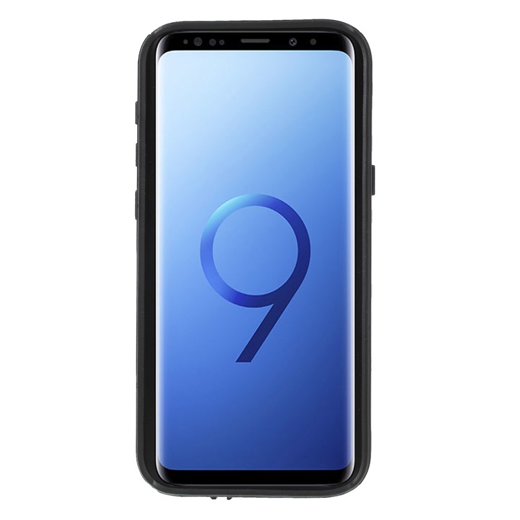 REDPEPPER Dustproof Snowproof Waterproof TPU + PC Cover with Kickstand for Samsung Galaxy S9 SM-G960 - Black-3