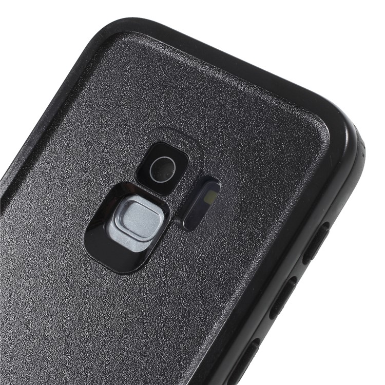 REDPEPPER Dustproof Snowproof Waterproof TPU + PC Cover with Kickstand for Samsung Galaxy S9 SM-G960 - Black-6