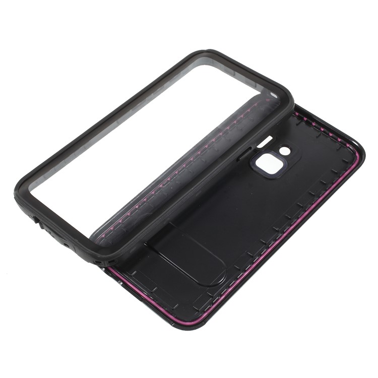 REDPEPPER Dustproof Snowproof Waterproof TPU + PC Cover with Kickstand for Samsung Galaxy S9 SM-G960 - Black-9