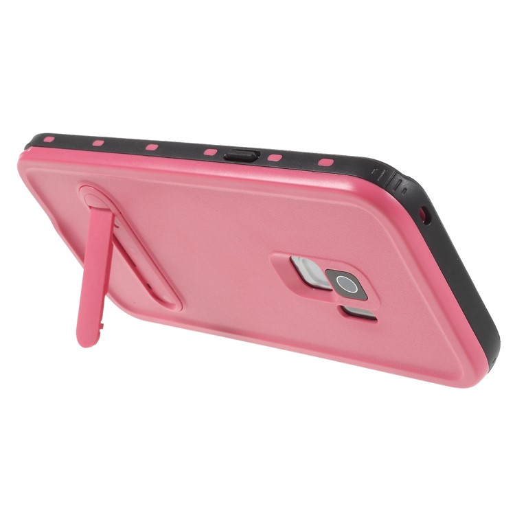 REDPEPPER Dustproof Snowproof Waterproof TPU + PC Shell with Kickstand for Samsung Galaxy S9 SM-G960 - Rose-4