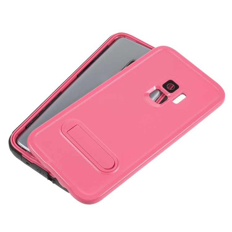 REDPEPPER Dustproof Snowproof Waterproof TPU + PC Shell with Kickstand for Samsung Galaxy S9 SM-G960 - Rose-6