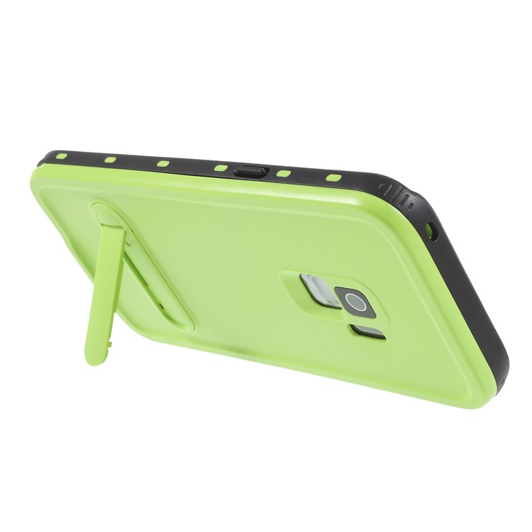 REDPEPPER Dustproof Snowproof Waterproof TPU + PC Casing with Kickstand for Samsung Galaxy S9 SM-G960 - Green-4