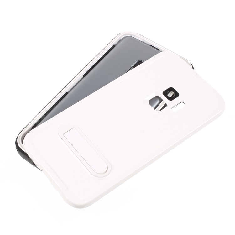 REDPEPPER Dustproof Snowproof Waterproof TPU + Plastic Case with Kickstand for Samsung Galaxy S9 SM-G960 - White-6