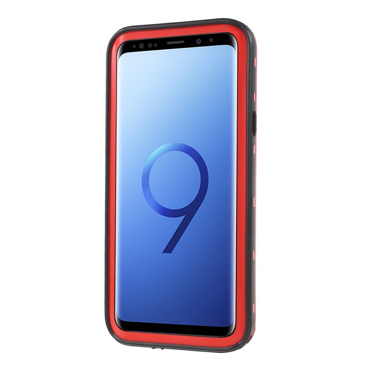 REDPEPPER Dustproof Snowproof Waterproof TPU + PC Case with Kickstand for Samsung Galaxy S9+ SM-G965 - Red-2