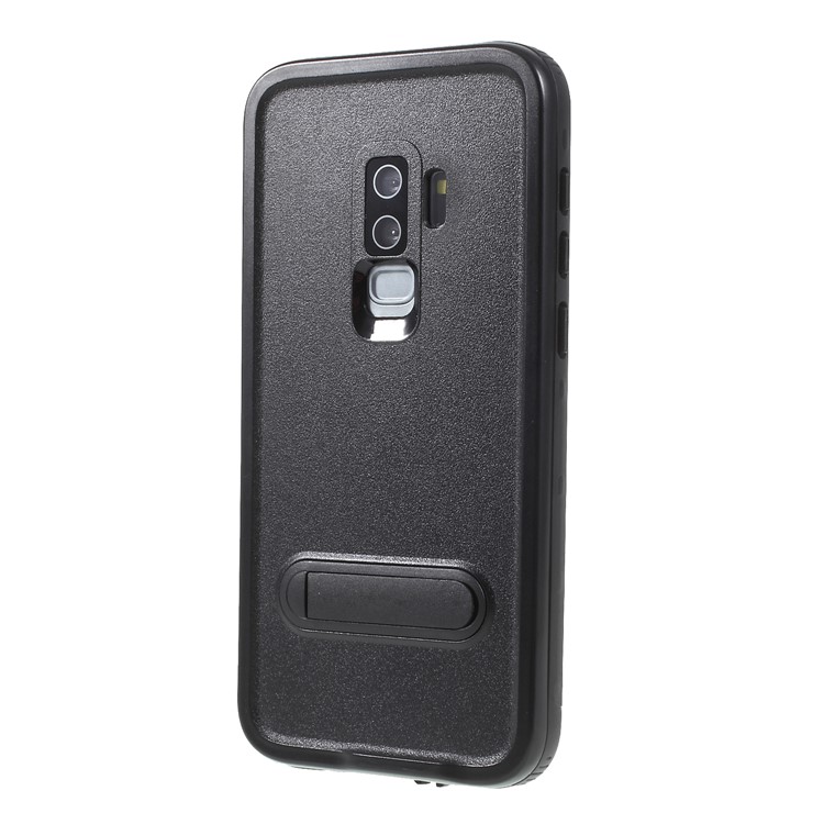 REDPEPPER Dustproof Snowproof Waterproof TPU + PC Cover with Kickstand for Samsung Galaxy S9+ SM-G965 - Black-1