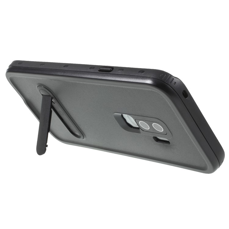 REDPEPPER Dustproof Snowproof Waterproof TPU + PC Cover with Kickstand for Samsung Galaxy S9+ SM-G965 - Black-4