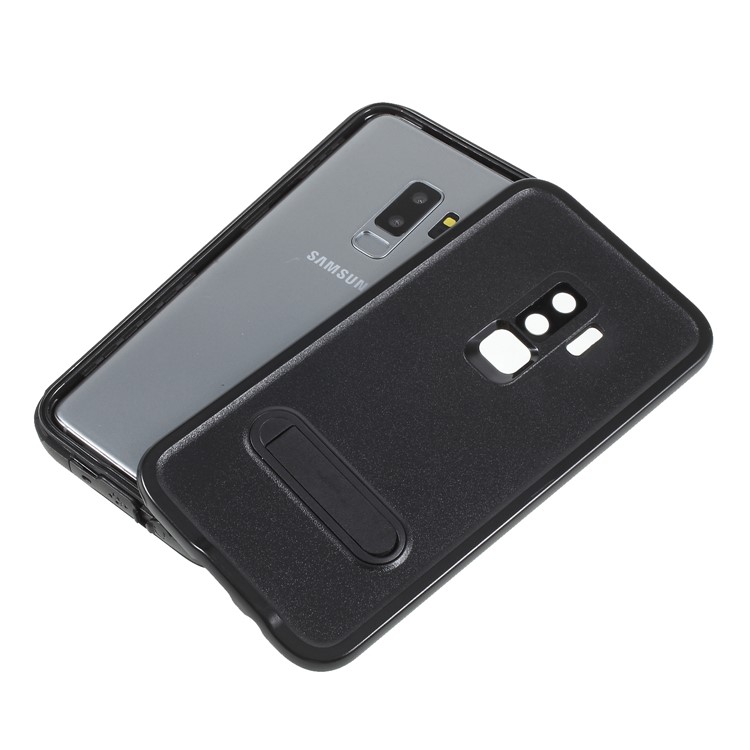 REDPEPPER Dustproof Snowproof Waterproof TPU + PC Cover with Kickstand for Samsung Galaxy S9+ SM-G965 - Black-8