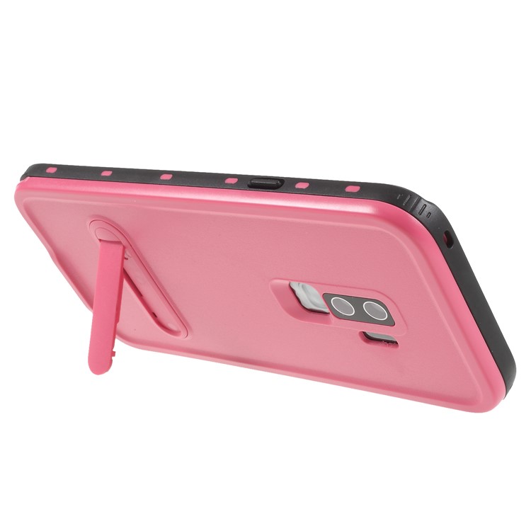 REDPEPPER Dustproof Snowproof Waterproof TPU + Plastic Case with Kickstand for Samsung Galaxy S9 Plus SM-G965 - Rose-4