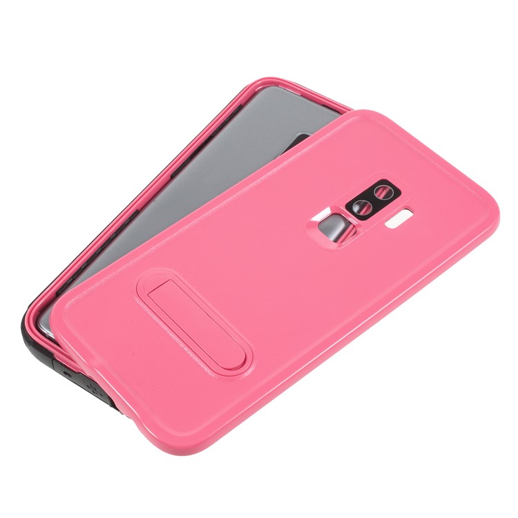 REDPEPPER Dustproof Snowproof Waterproof TPU + Plastic Case with Kickstand for Samsung Galaxy S9 Plus SM-G965 - Rose-6
