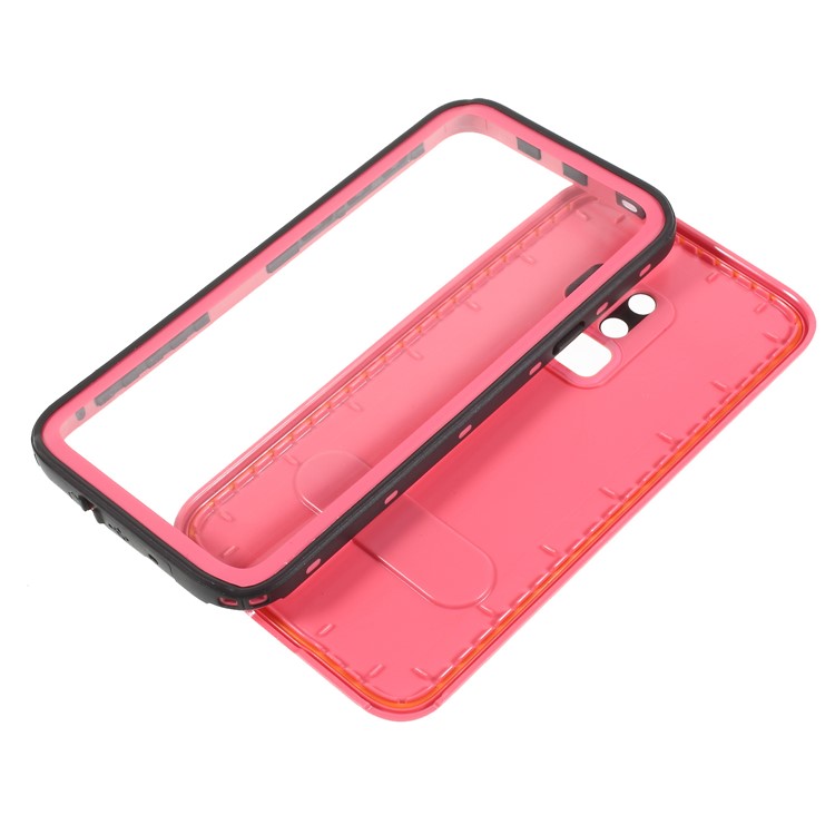 REDPEPPER Dustproof Snowproof Waterproof TPU + Plastic Case with Kickstand for Samsung Galaxy S9 Plus SM-G965 - Rose-7