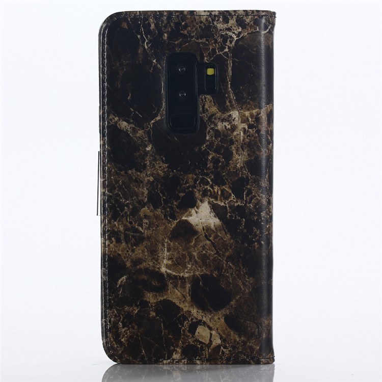 Marble Grain Wallet Leather Stand Case for Samsung Galaxy S9+ SM-G965 - Black-2