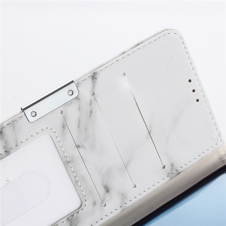 Marble Grain Wallet Leather Stand Cover for Samsung Galaxy S9+ SM-G965 - White-10