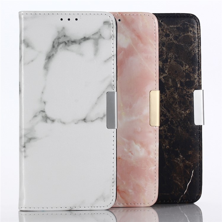 Marble Grain Wallet Leather Stand Cover for Samsung Galaxy S9+ SM-G965 - White-14