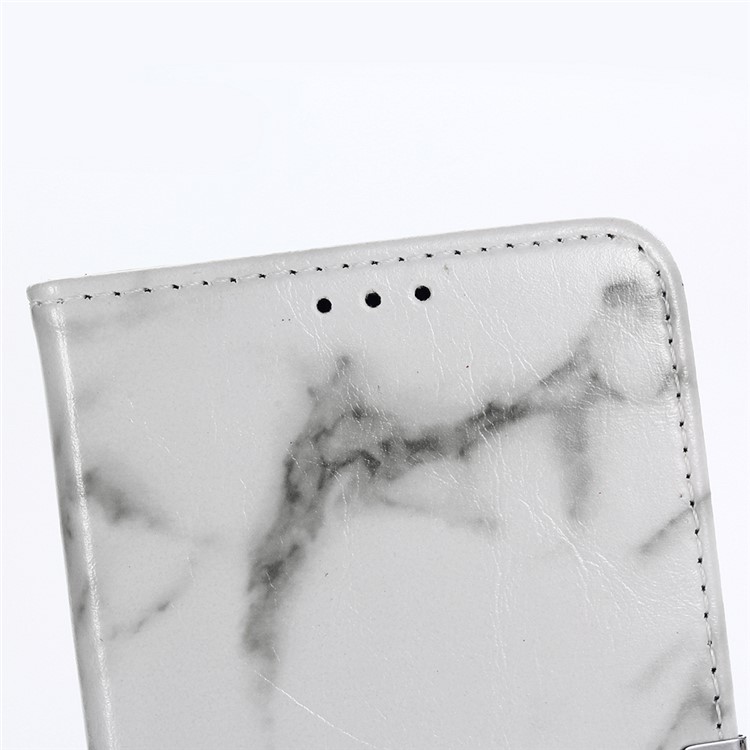Marble Grain Wallet Leather Stand Cover for Samsung Galaxy S9+ SM-G965 - White-6