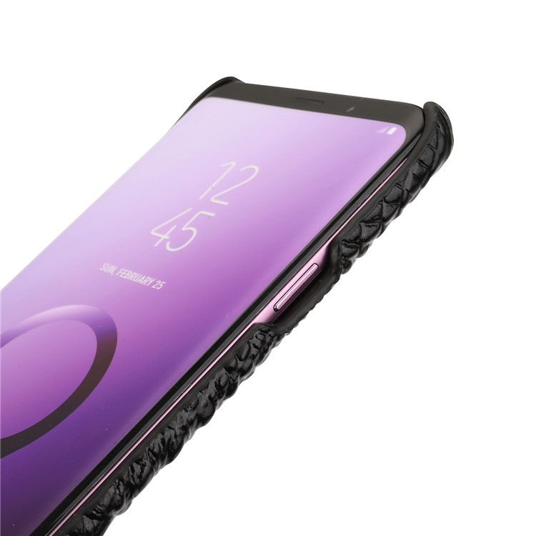 Crocodile Texture Genuine Leather Coated Plastic Mobile Phone Case for Samsung Galaxy S9+ G965 - Black-7