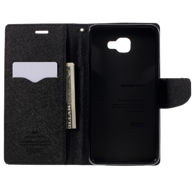 MERCURY GOOSPERY Leather Wallet Case for Samsung Galaxy A9 (2016) - Black-6
