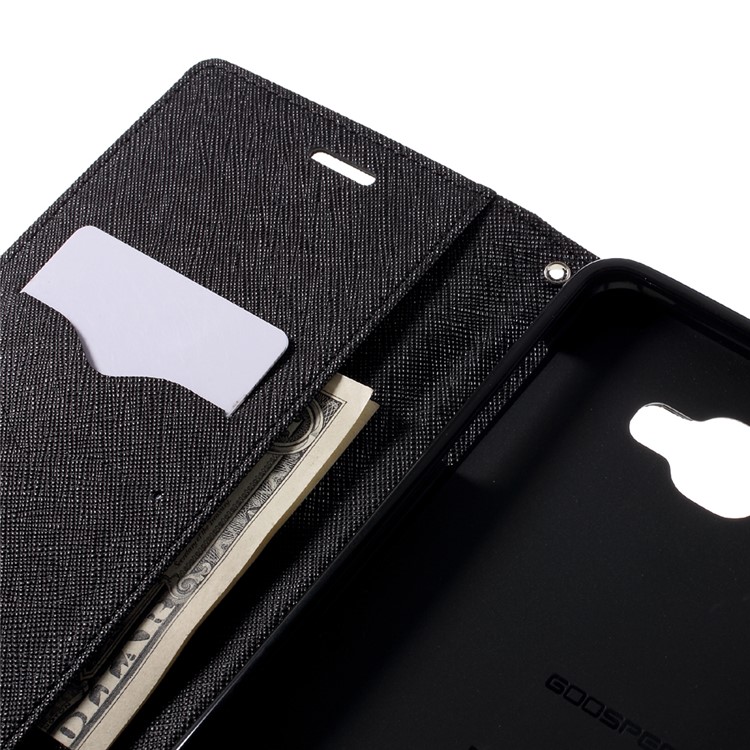 MERCURY GOOSPERY Leather Wallet Case for Samsung Galaxy A9 (2016) - Black-9