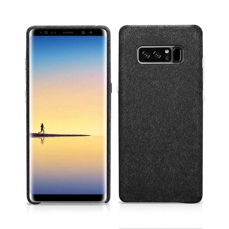 XOOMZ Cloth Coated PC Hard Case for Samsung Galaxy Note 8 SM-N950 - Black-1