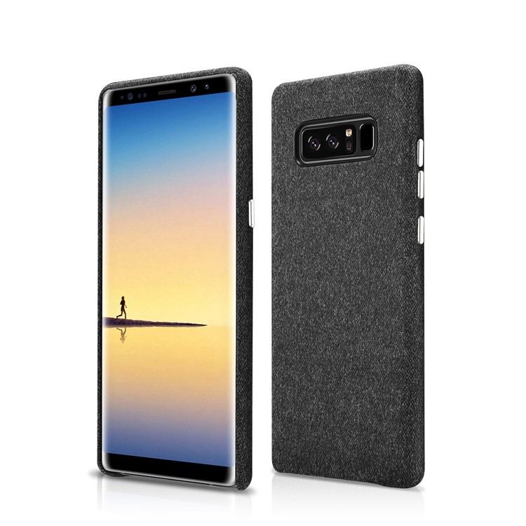 XOOMZ Cloth Coated PC Hard Case for Samsung Galaxy Note 8 SM-N950 - Black-2