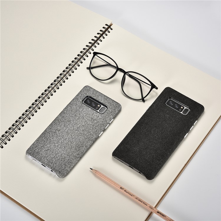 XOOMZ Cloth Coated PC Hard Case for Samsung Galaxy Note 8 SM-N950 - Black-3
