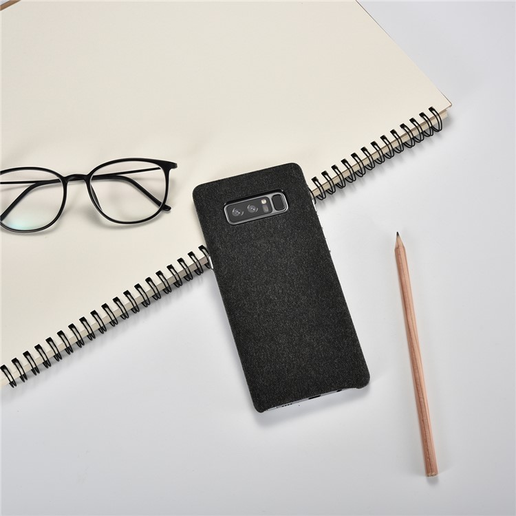 XOOMZ Cloth Coated PC Hard Case for Samsung Galaxy Note 8 SM-N950 - Black-4