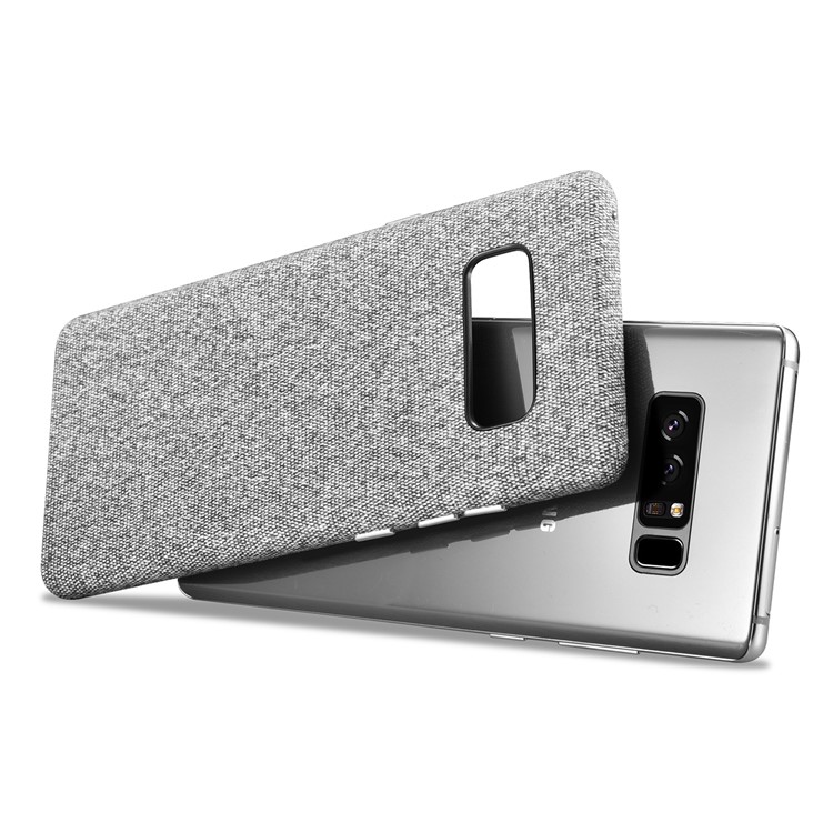 XOOMZ Cloth Coated PC Mobile Phone Cover Shell for Samsung Galaxy Note 8 SM-N950 - Grey-12